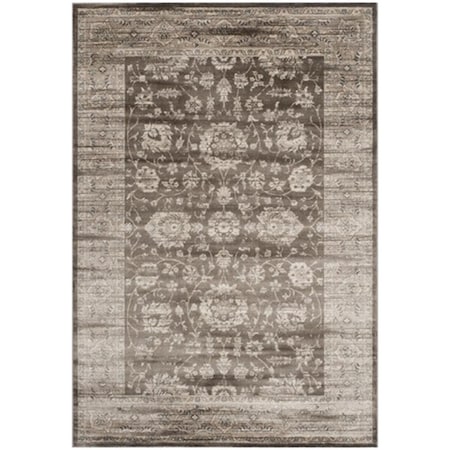 Safavieh Vintage Power Loomed Medium Rectangle Rug- Brown - Ivory- 5 Ft. 1 In. X 7 Ft. 7 In. VTG431B-5